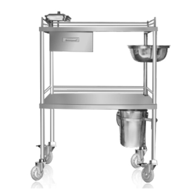 上海跃进不锈钢换药车医用推车治疗车