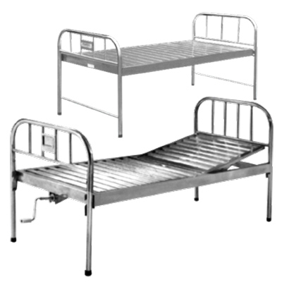 上海跃进不锈钢医用病床手动单摇双摇床